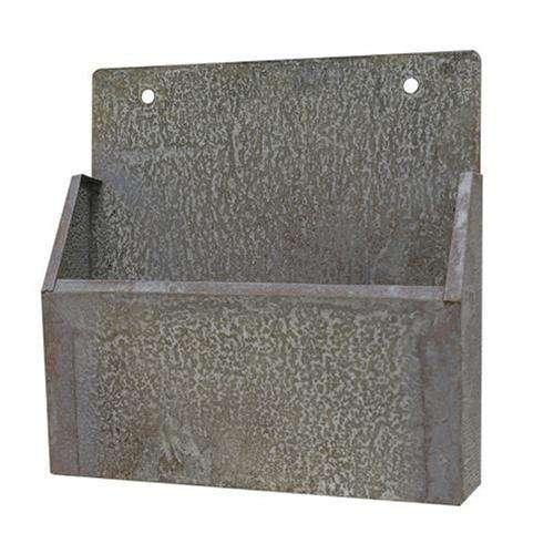 Washed Galvanized Mail Bin - The Fox Decor