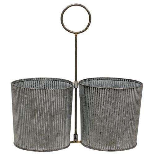 Washed Galvanized Metal Caddy Buckets & Cans CWI+ 