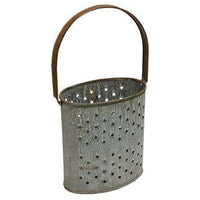 Thumbnail for Washed Galvanized Punched Bucket - The Fox Decor