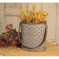 Thumbnail for Washed Galvanized Punched Bucket - The Fox Decor