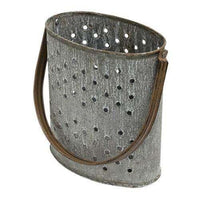 Thumbnail for Washed Galvanized Punched Bucket - The Fox Decor