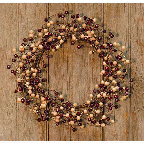 Waterproof Burg/Gold Berry Wreath Rings/Wreaths CWI+ 