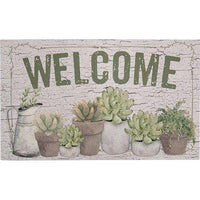 Thumbnail for Welcome Floor Mat w/Succulents Decorative Floor Mats CWI+ 
