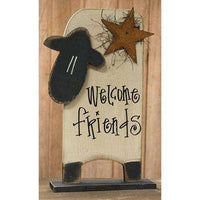 Thumbnail for Welcome Friends Sheep w/Metal Star on Base Tabletop CWI+ 