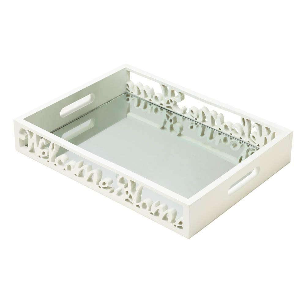 Welcome Home Mirror Tray - The Fox Decor