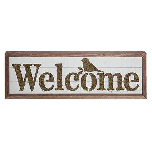 Welcome Sign w/ Moss Accent CHD Signs & Wall Accents CWI+ 