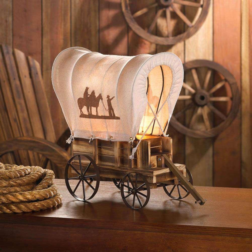 Western Wagon Table Lamp Accent Plus 