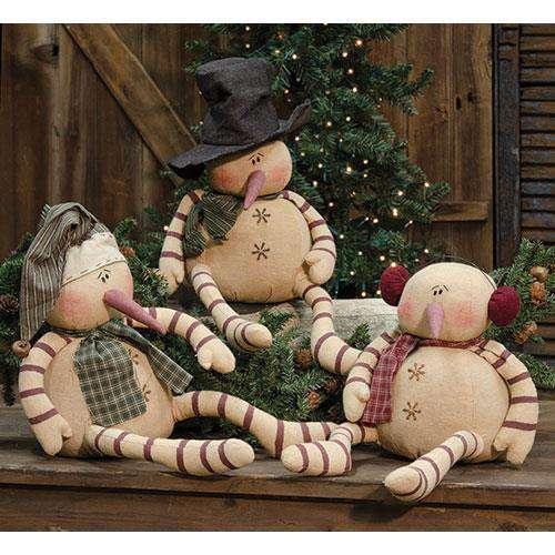 Whimsy Snowman, Large, 3 Asstd sold Individually - The Fox Decor