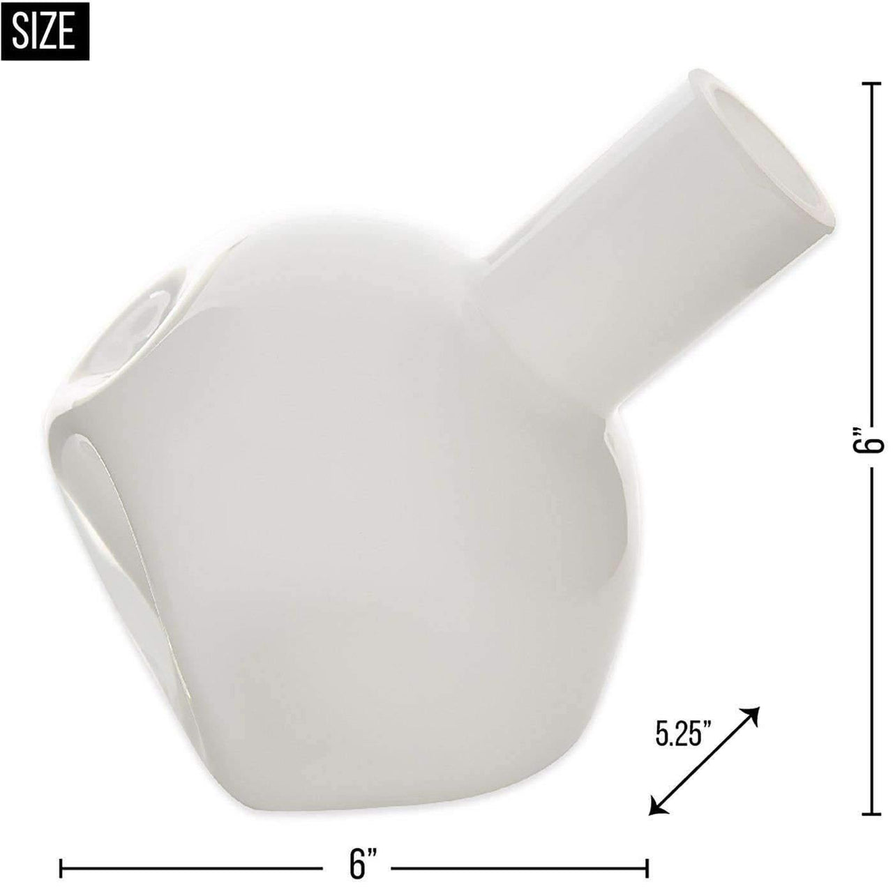 White Abstract Vase - The Fox Decor