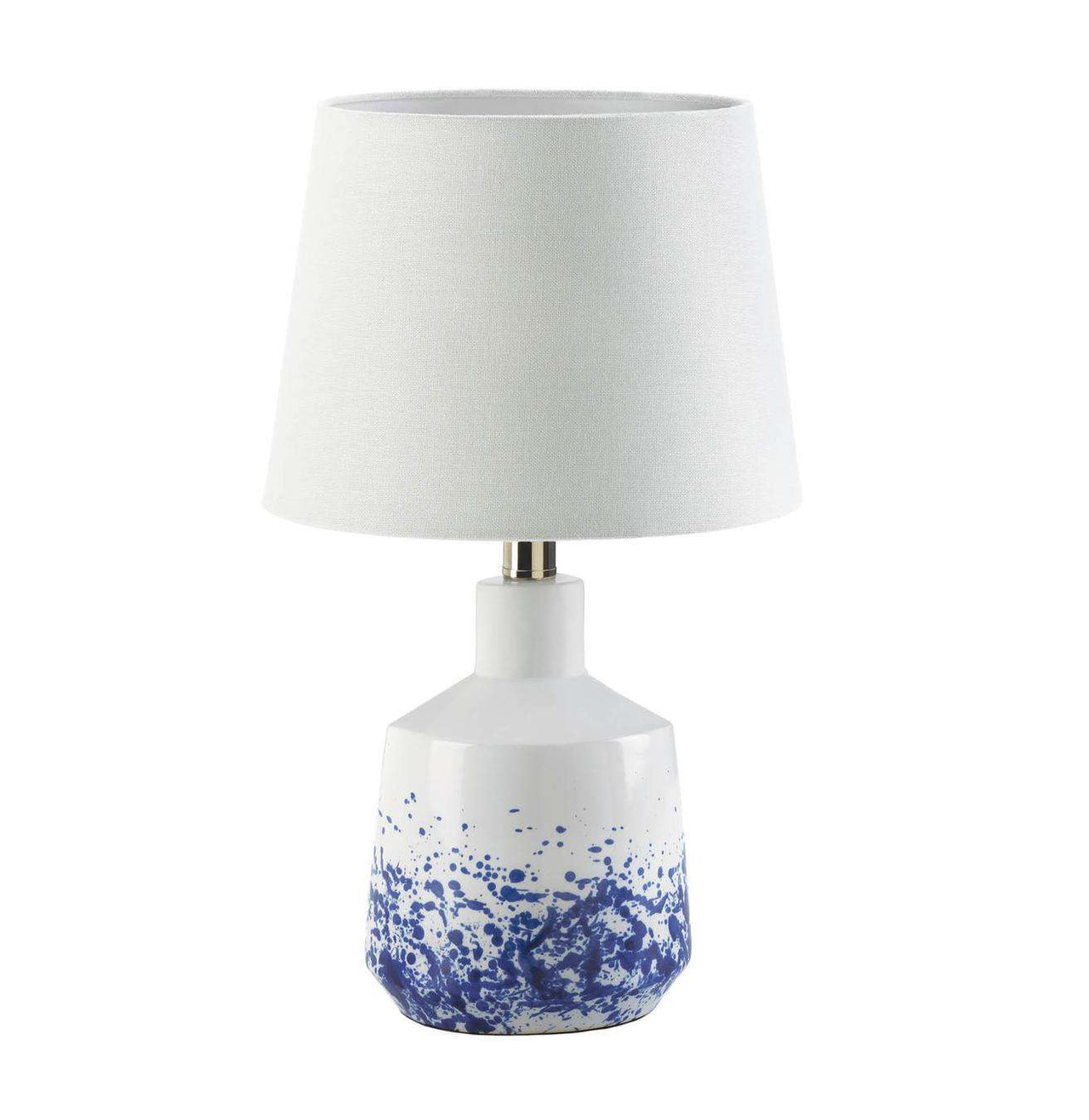 White & Blue Splash Table Lamp Accent Plus 