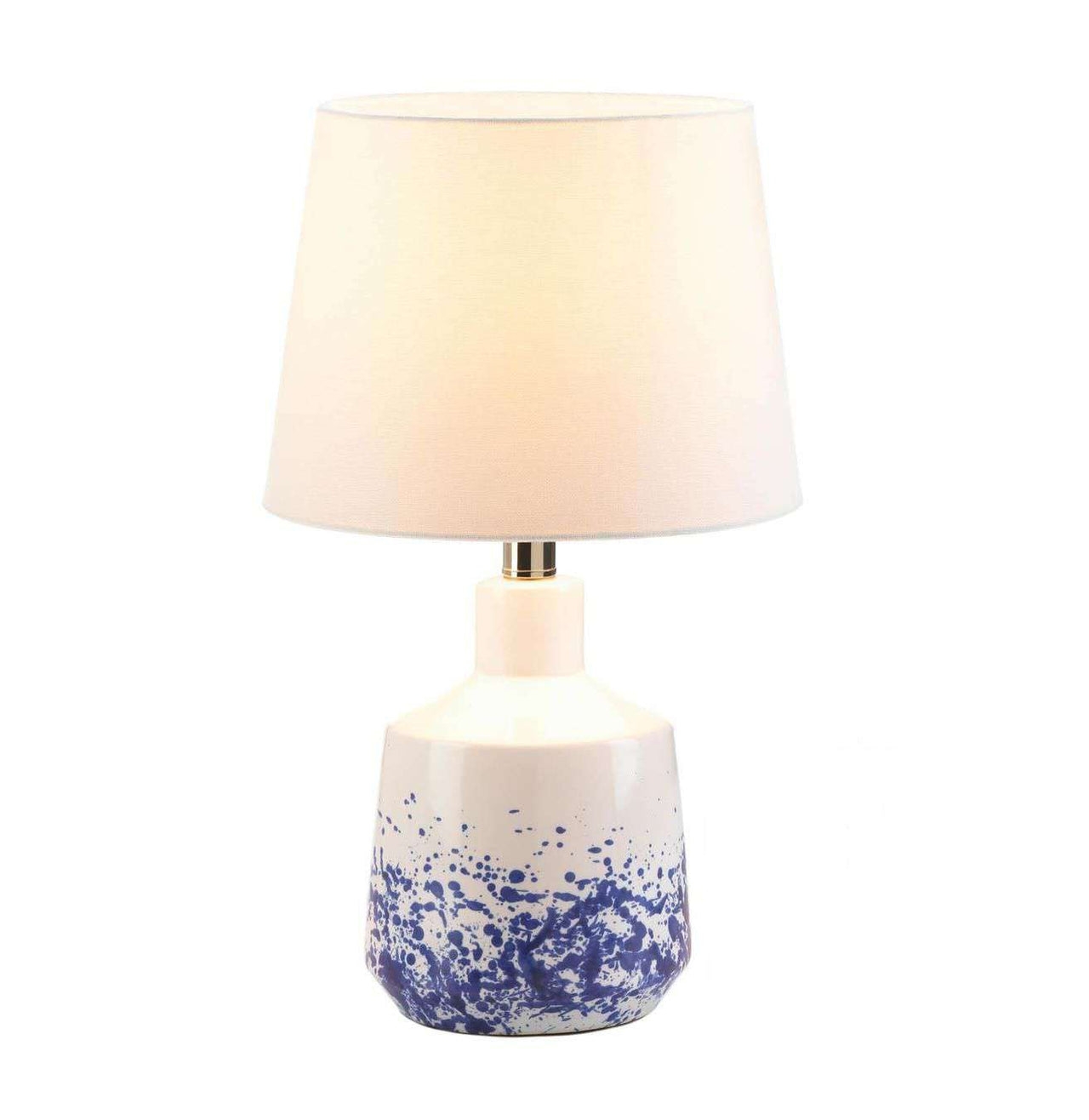 White & Blue Splash Table Lamp Accent Plus 