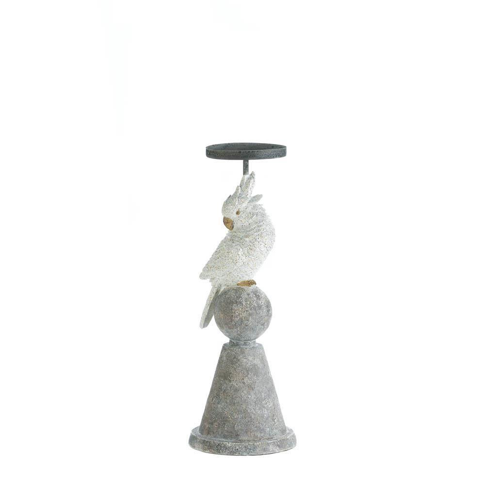 White Cockatoo Candle Holder