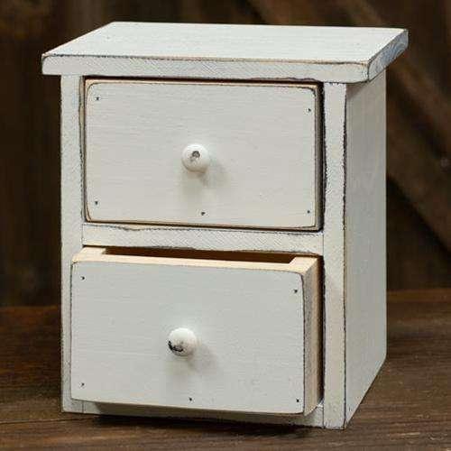 White Farmhouse Drawers Wood CWI+ 