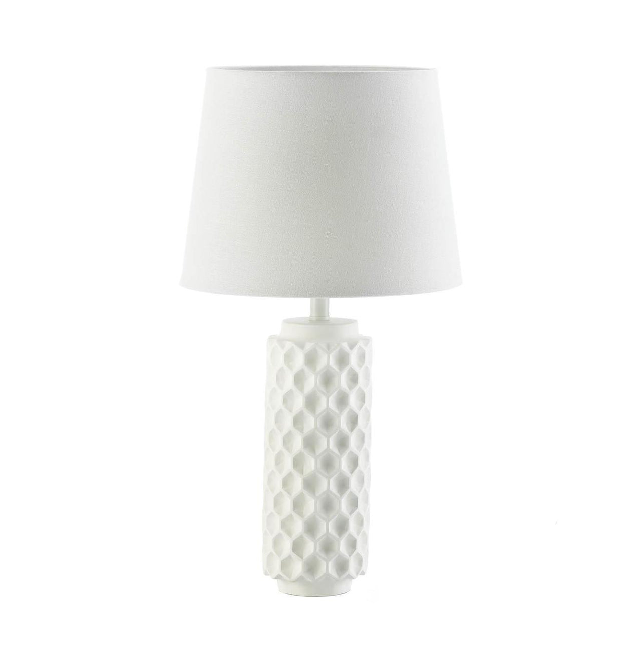 White Honeycomb Table Lamp - The Fox Decor
