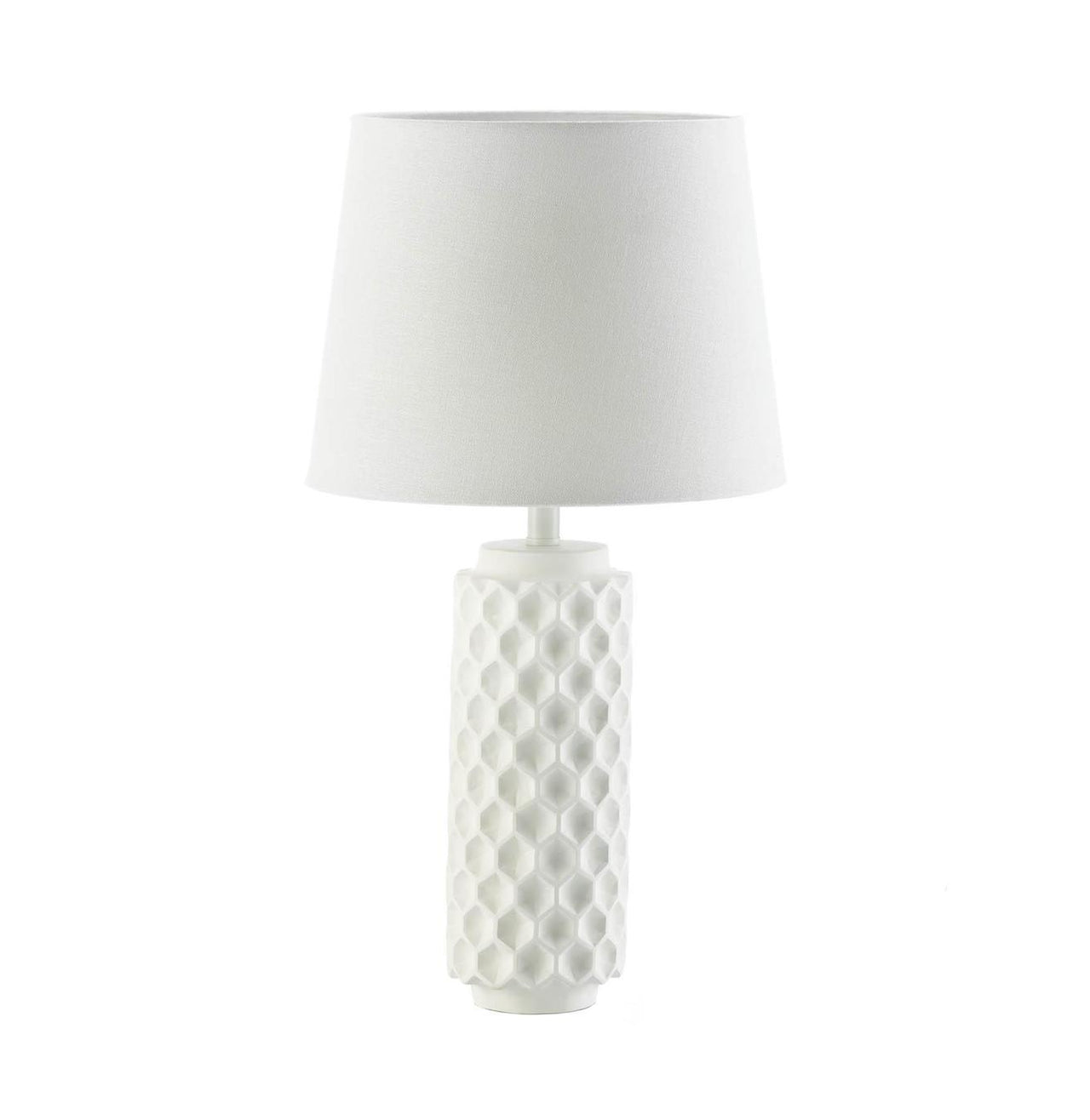 White Honeycomb Table Lamp Gallery of Light 