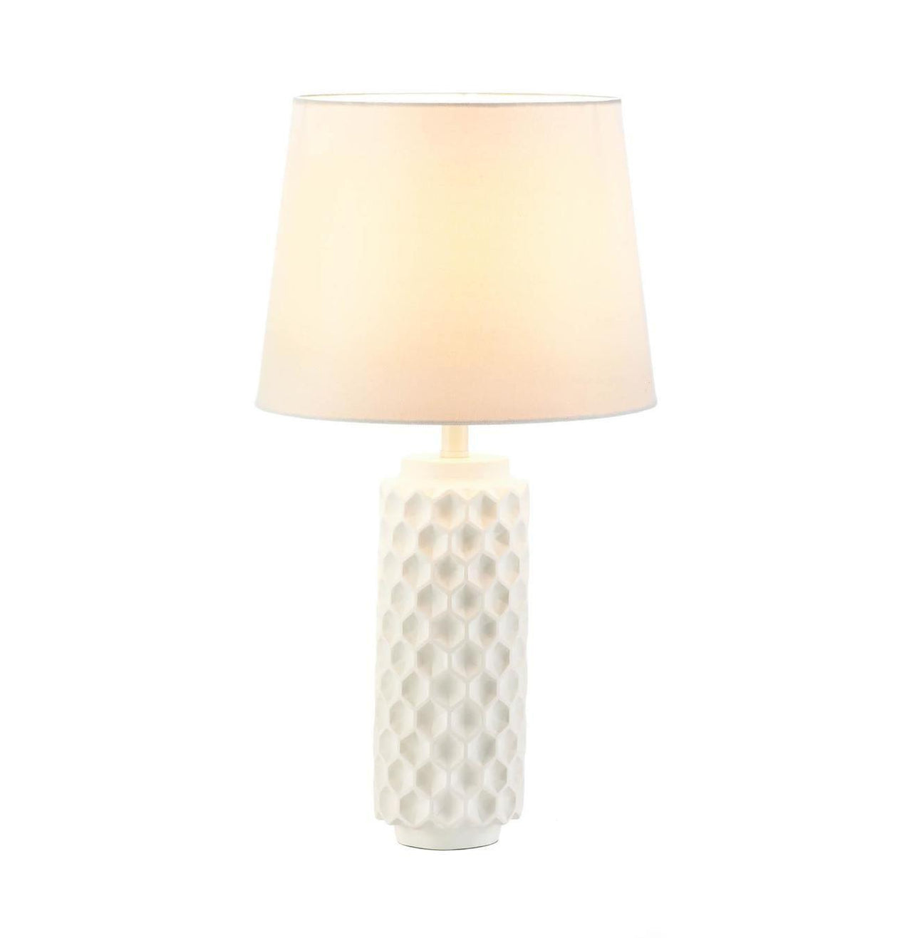 White Honeycomb Table Lamp - The Fox Decor