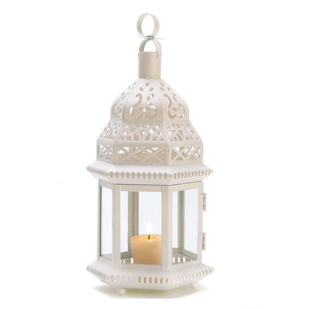 White Moroccan Style Lantern - The Fox Decor
