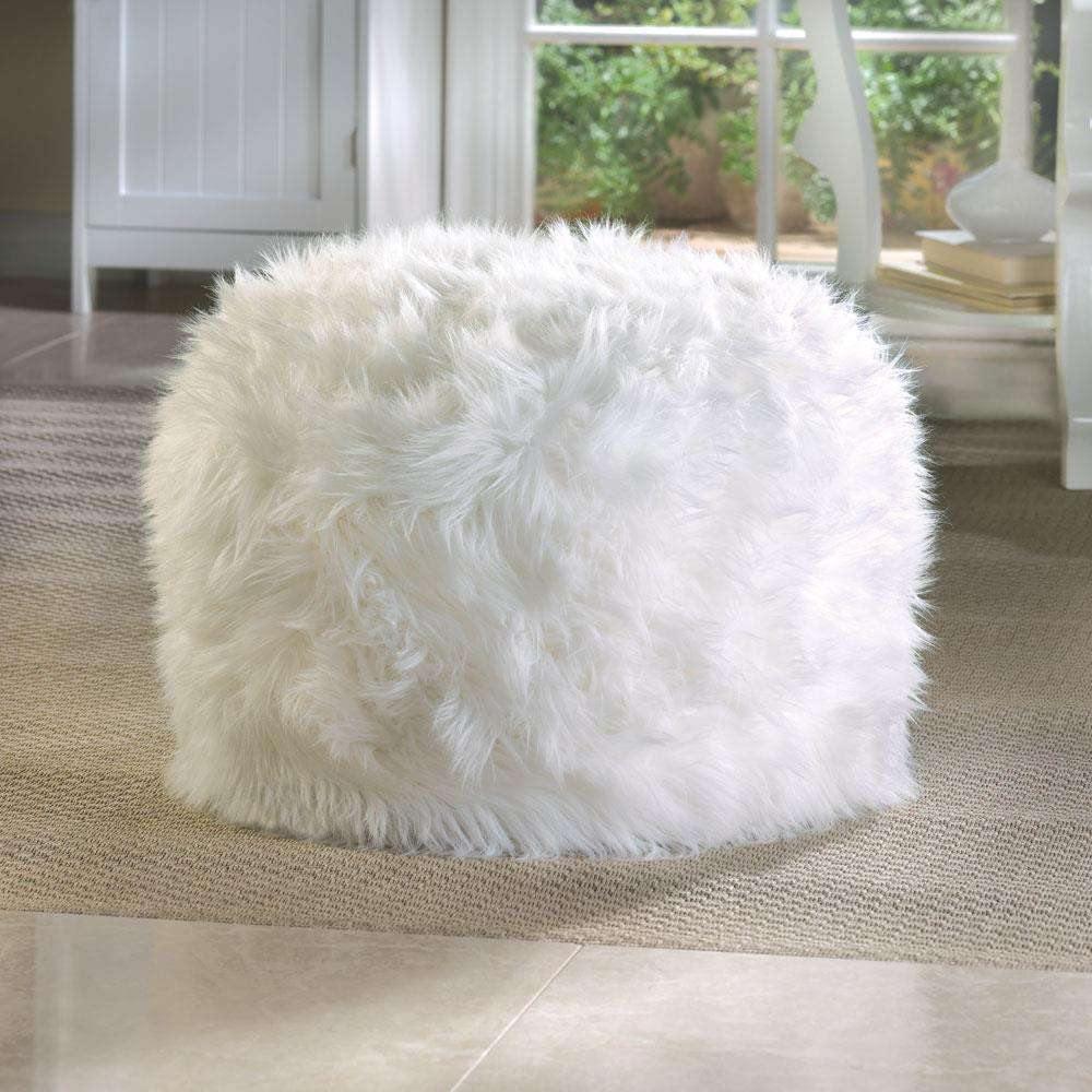 White Ottoman Pouf - The Fox Decor