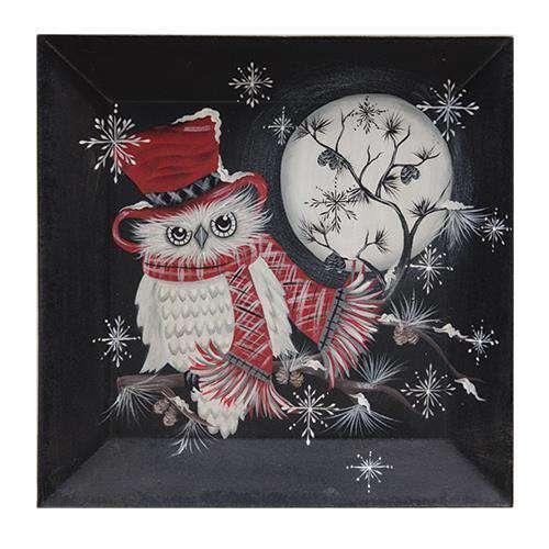 White Owl and Moon Plate - The Fox Decor