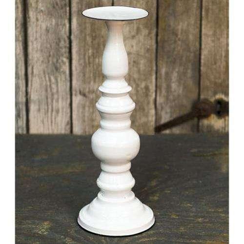 White Pedestal Pillar Holder, 13" Pillar & Votive Holders CWI Gifts 