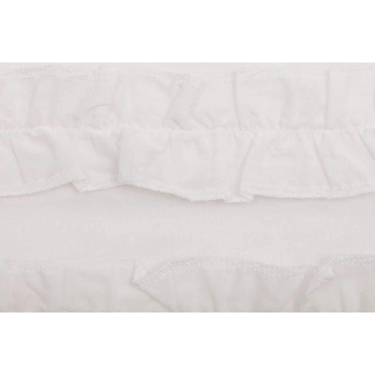 White Ruffled Sheer Petticoat Door Panel 72"x40" - The Fox Decor