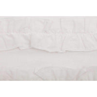 White Ruffled Sheer Petticoat Door Panel 72