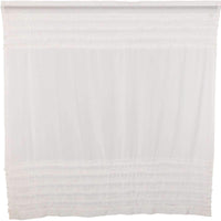 Thumbnail for White Ruffled Sheer Petticoat Shower Curtain 72