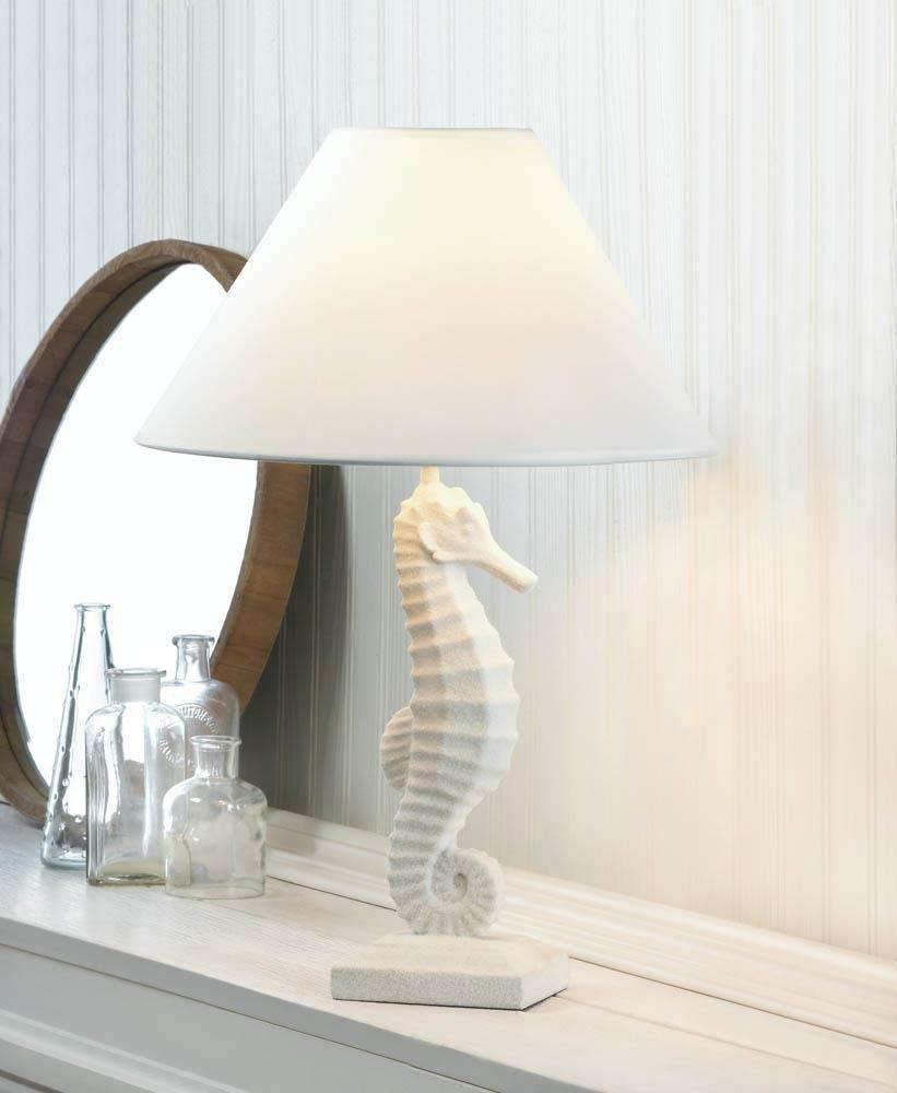 White Seahorse Table Lamp - The Fox Decor