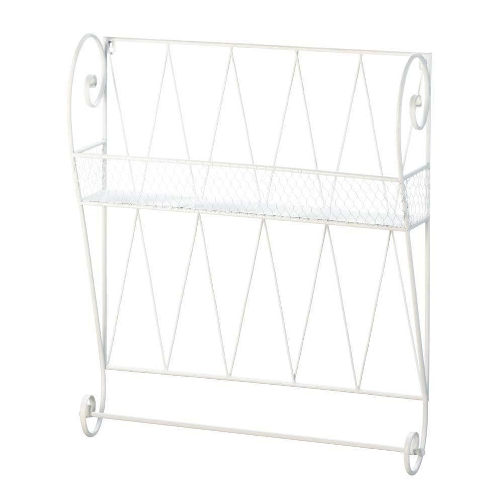 White Wire Wall Shelf - The Fox Decor