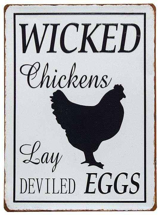 Wicked Chickens Plaque Farmhouse Decor CWI+ 