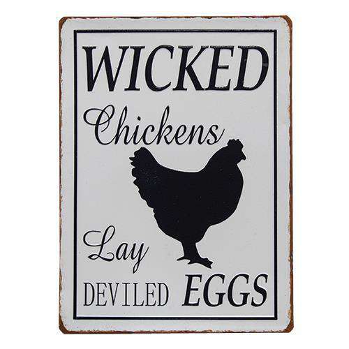 Wicked Chickens Plaque Farmhouse Decor CWI+ 