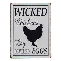 Thumbnail for Wicked Chickens Plaque Farmhouse Decor CWI+ 