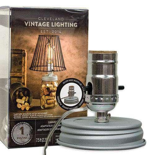 Wide Canning Jar Lamp Adapter Lamps/Shades/Supplies CWI+ 