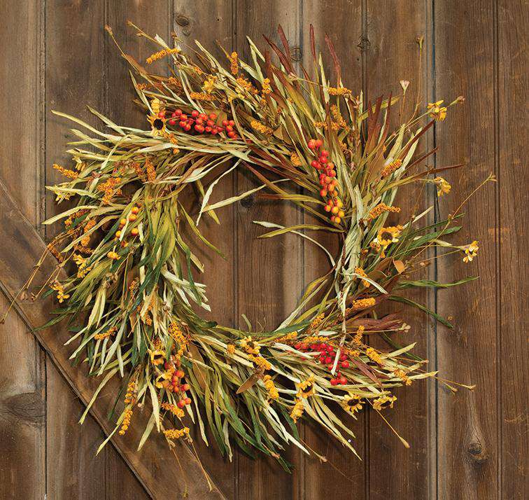 Wild Sunflower & Grass Wreath, 22" Wreaths CWI+ 