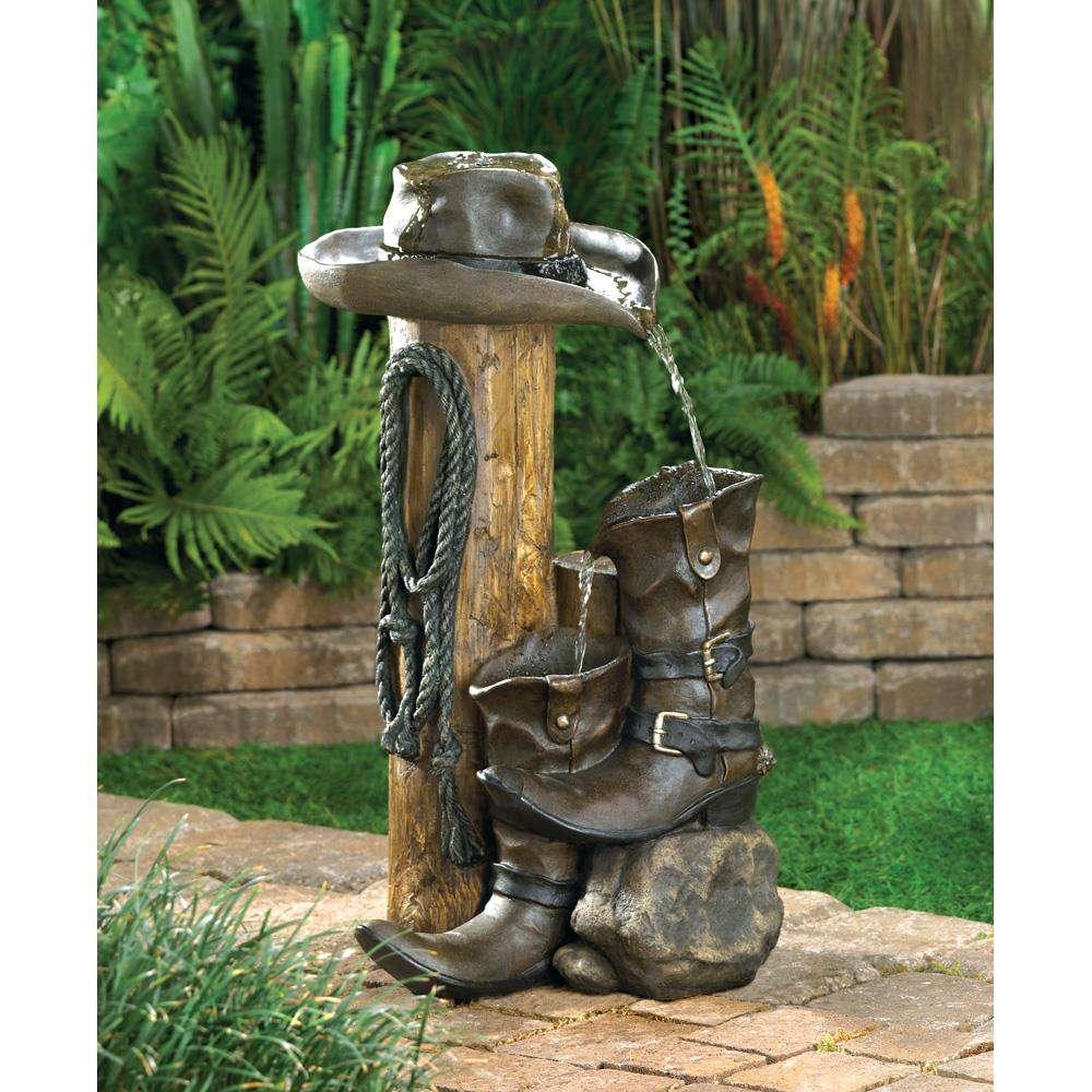 Wild Western Water Fountain - The Fox Decor