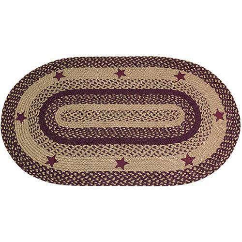 Wine Star Oval Rug 27x48 Rugs CWI+ 