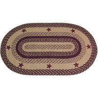 Thumbnail for Wine Star Oval Rug 27x48 Rugs CWI+ 