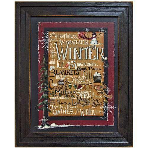 Winter Words Framed Print Michelle Musser CWI+ 