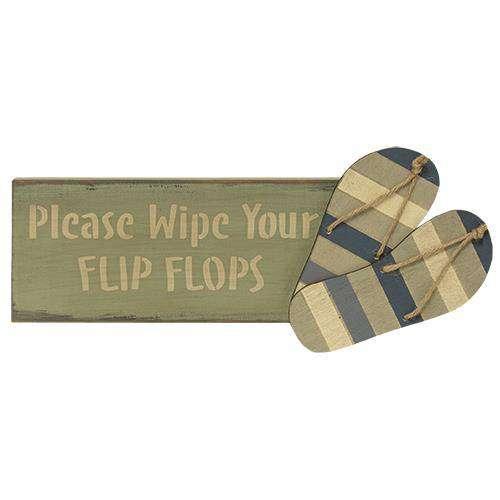 Wipe Your Flip Flops Sign HS Plates & Signs CWI+ 