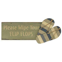 Thumbnail for Wipe Your Flip Flops Sign HS Plates & Signs CWI+ 
