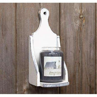 Thumbnail for Wood Jar Candle Sconce, Farmhouse White Home Wood Accents CWI+ 