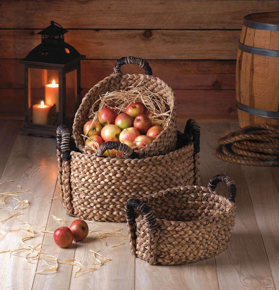 Woven Nesting Baskets set of 3 - The Fox Decor