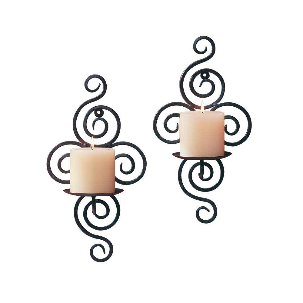 Wrought Iron Candle Wall Sconces - The Fox Decor