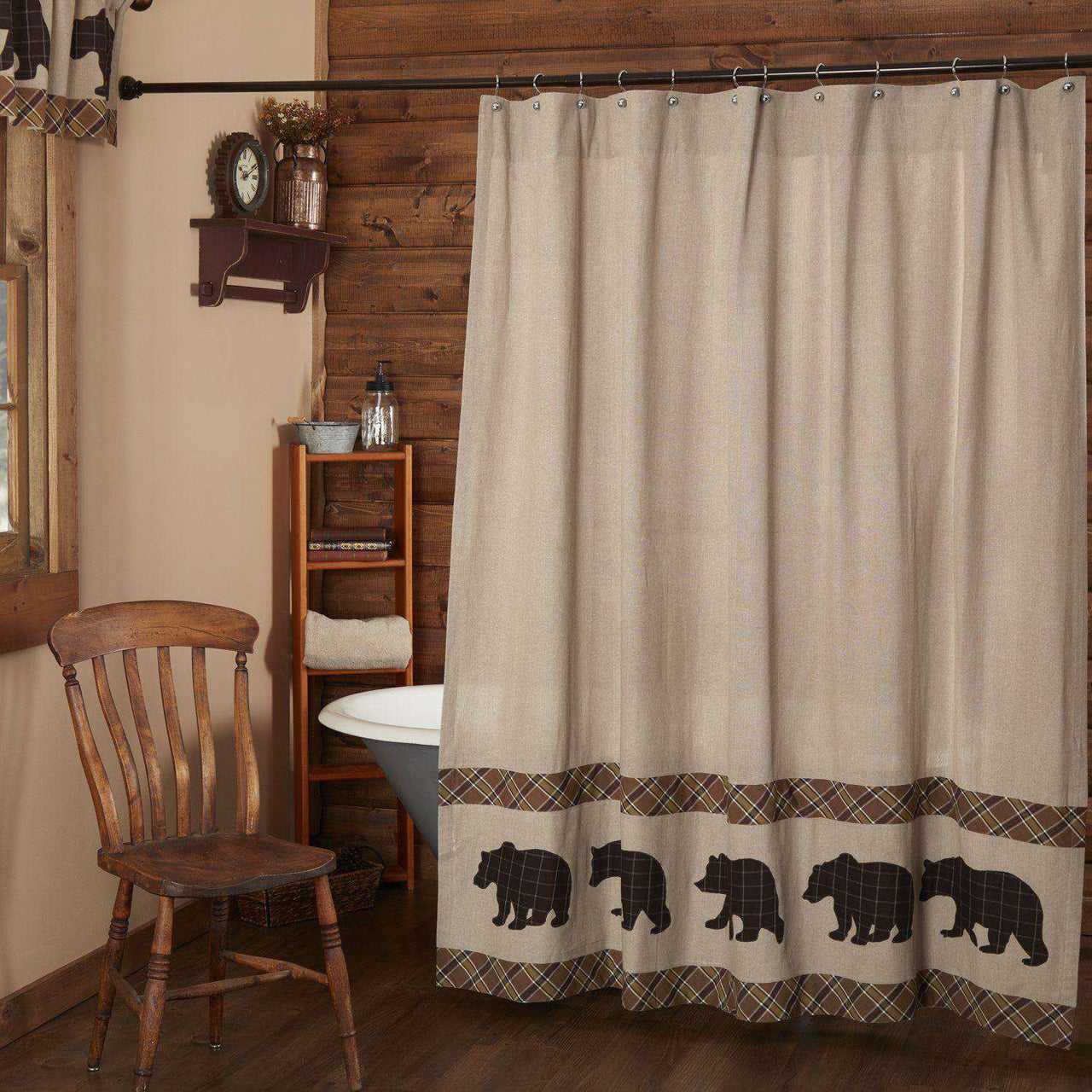 Wyatt Bear Shower Curtain 72"x72" - The Fox Decor
