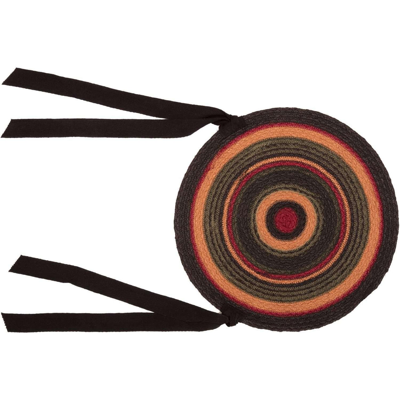 Wyatt Jute Braided Chair Pad Set of 6 Crimson, Khaki, Espresso - The Fox Decor