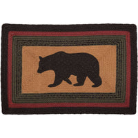 Thumbnail for Wyatt Stenciled Bear Jute Braided Rug Oval/Rect rugs VHC Brands 20x30 inch Rect 