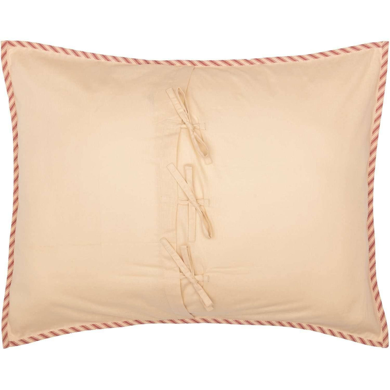 Sawyer Mill Red Ticking Stripe Standard Sham 21x27 VHC Brands - The Fox Decor