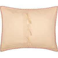 Sawyer Mill Red Ticking Stripe Standard Sham 21x27 VHC Brands - The Fox Decor