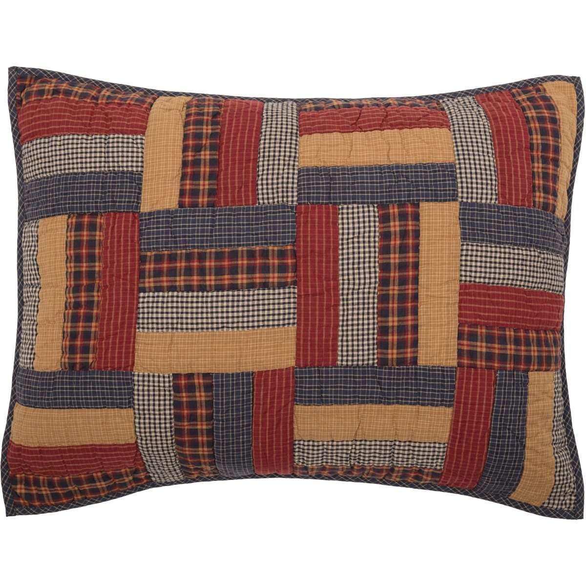 National Quilt Museum Kindred Stars and Bars Standard Sham 21x27 VHC Brands - The Fox Decor