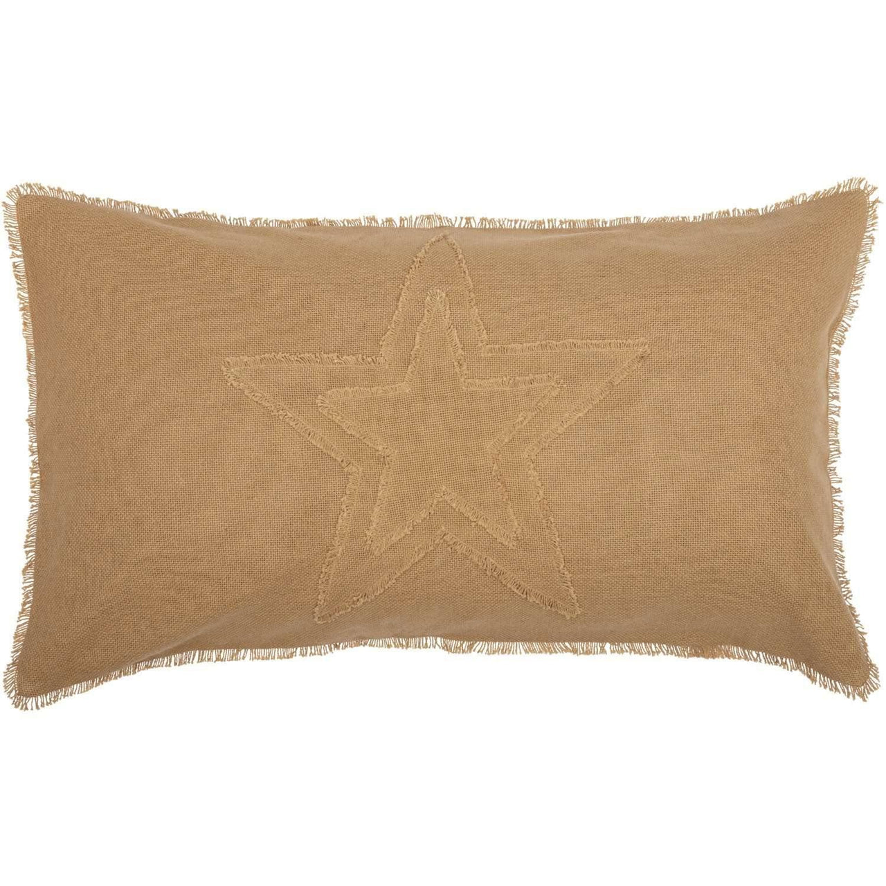 Burlap Natural Star King Sham 21x37